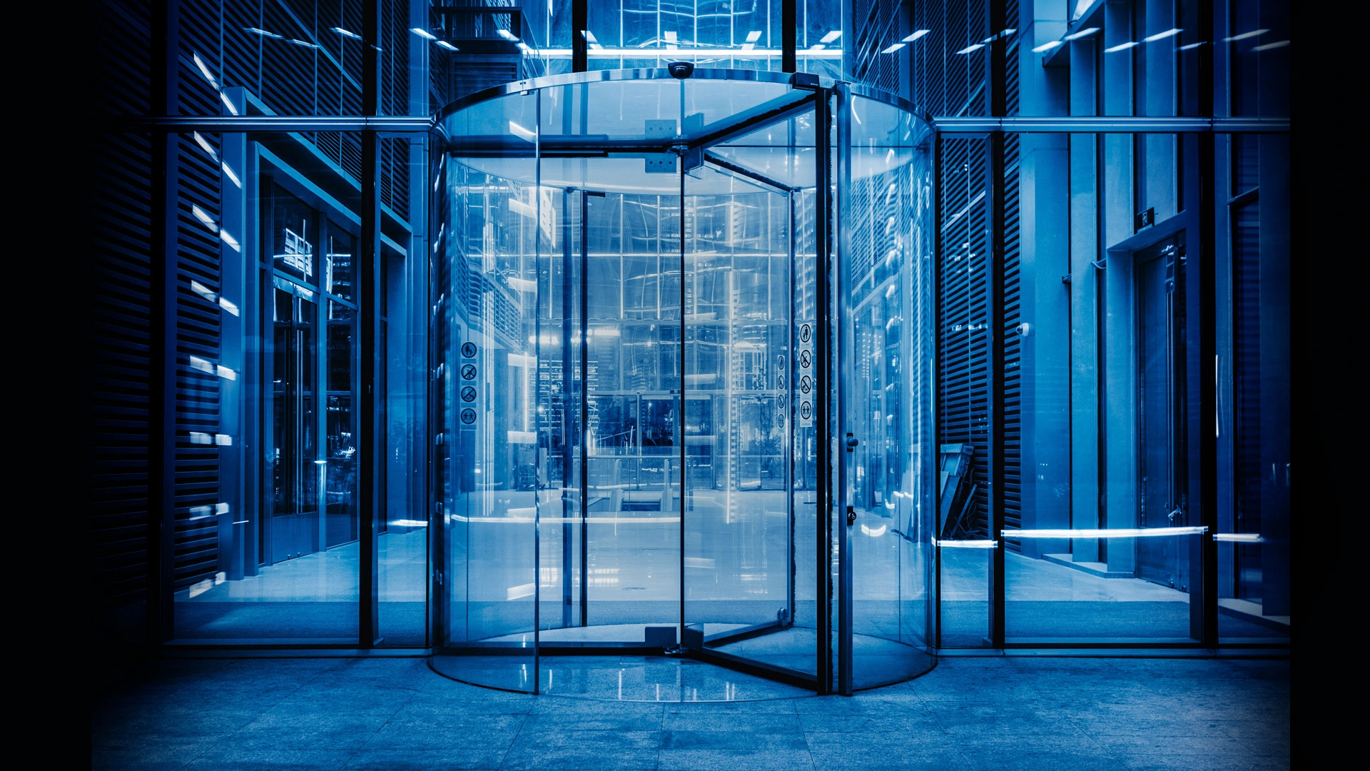 Commercial glass building exterior